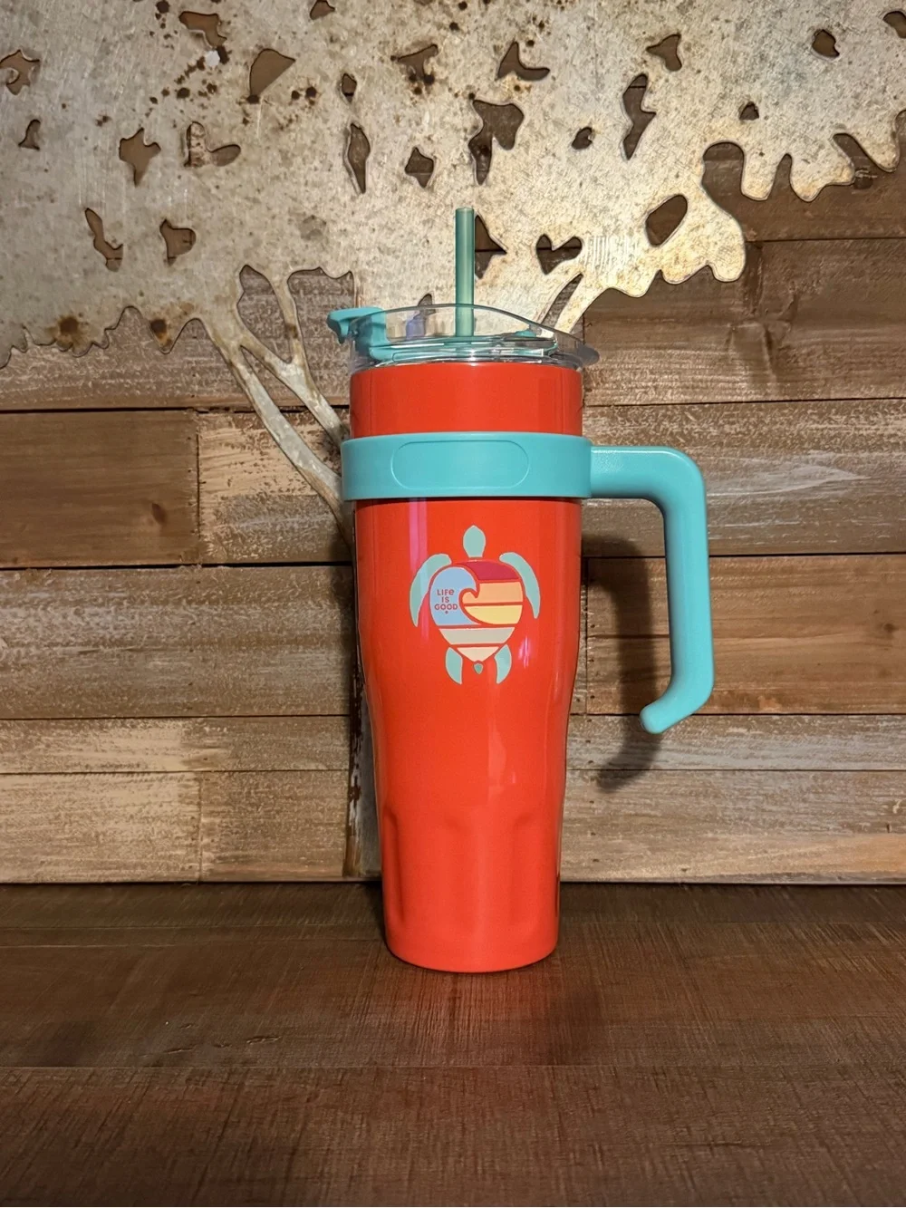 Corkcicle 40 Oz Life is Good Sea Turtle Tumbler NEW